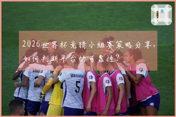 2026世界杯竞猜小组赛策略分享，如何判断平台的可靠性？